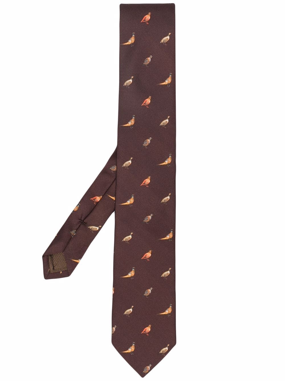 animal print silk tie - 1