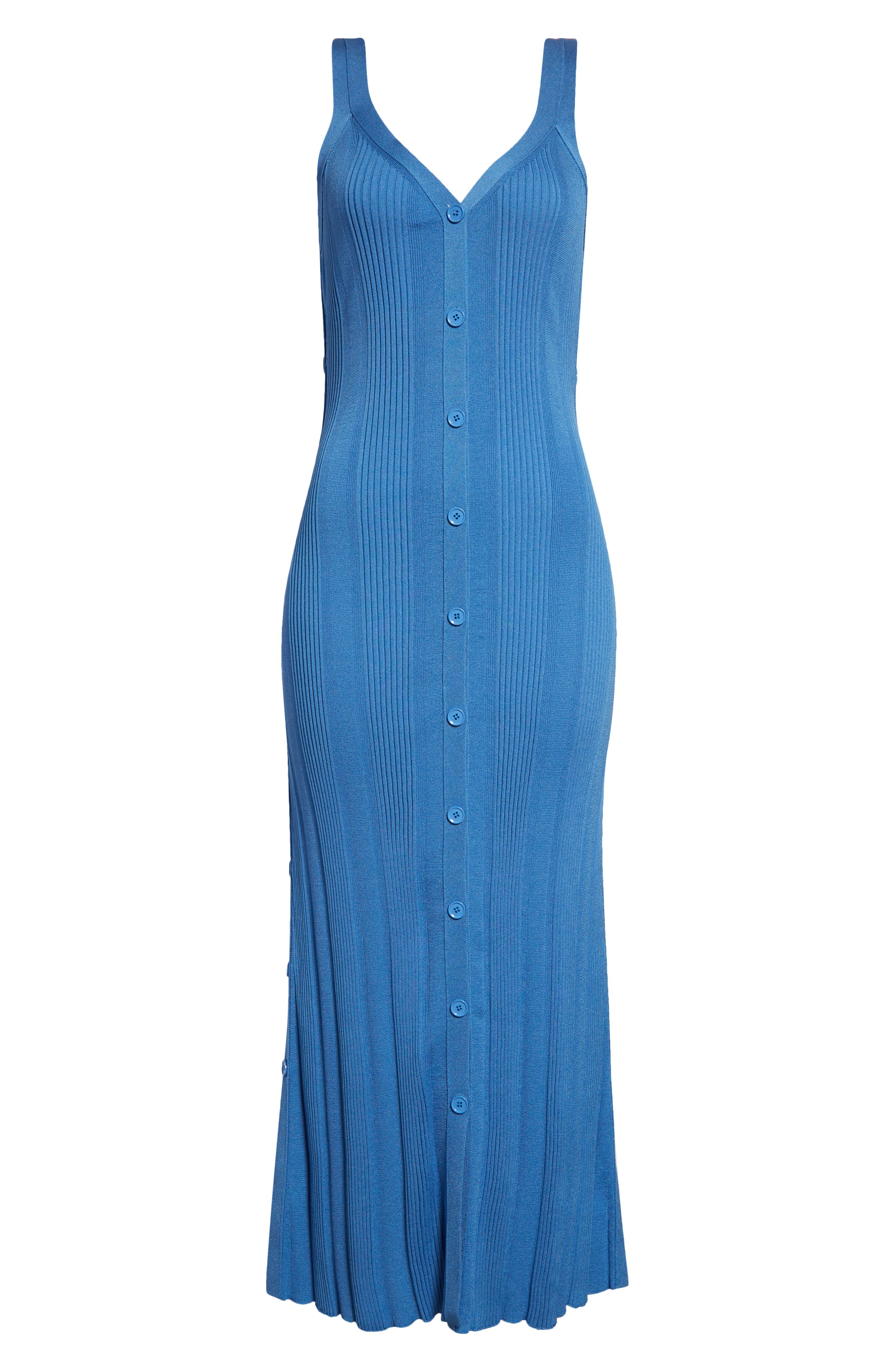 Proenza Schouler Ellis Rib Knit Dress in Blue at Nordstrom - 5