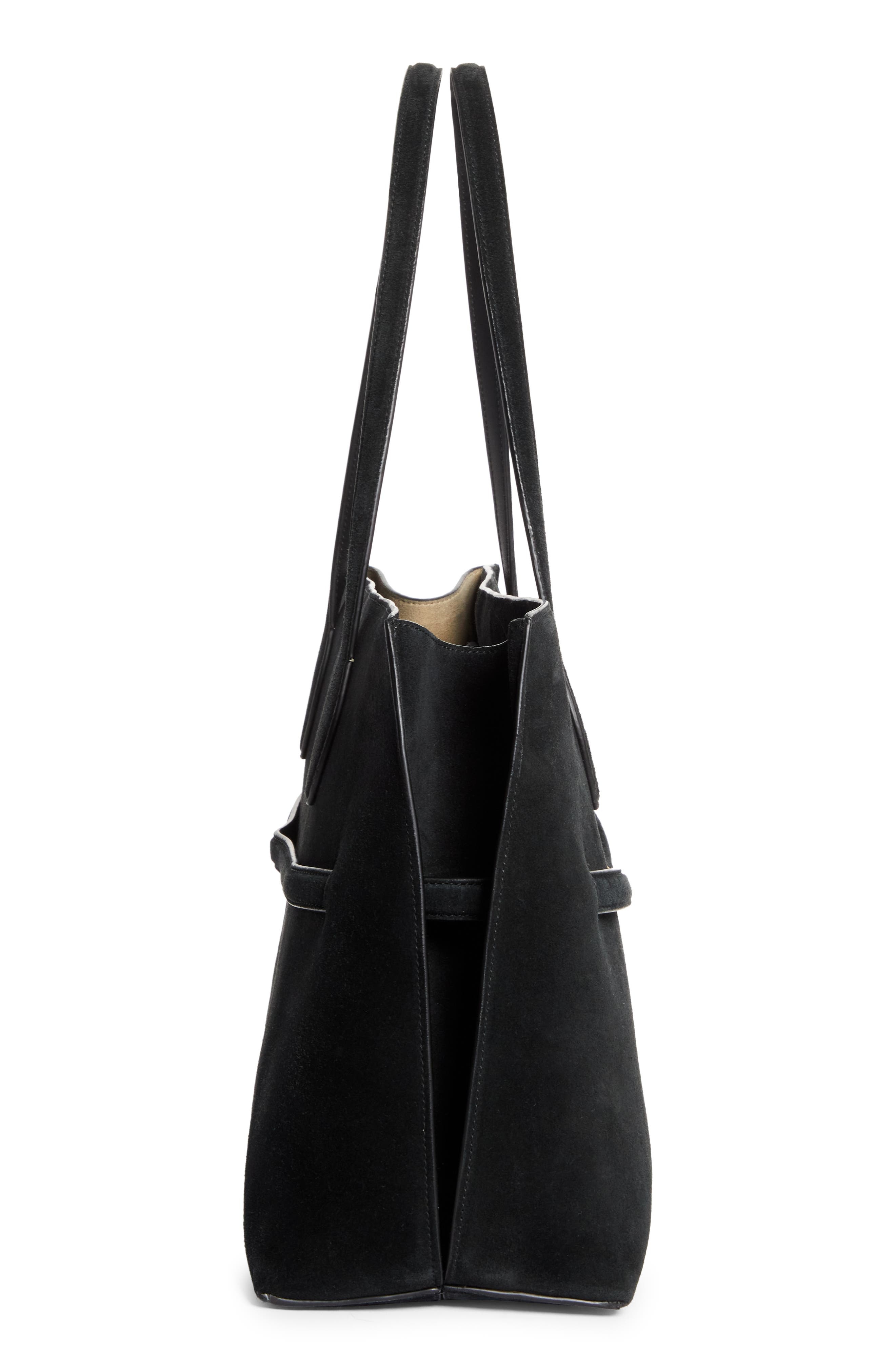 TOTEME Lounge Belted Suede Tote in Black at Nordstrom - 6