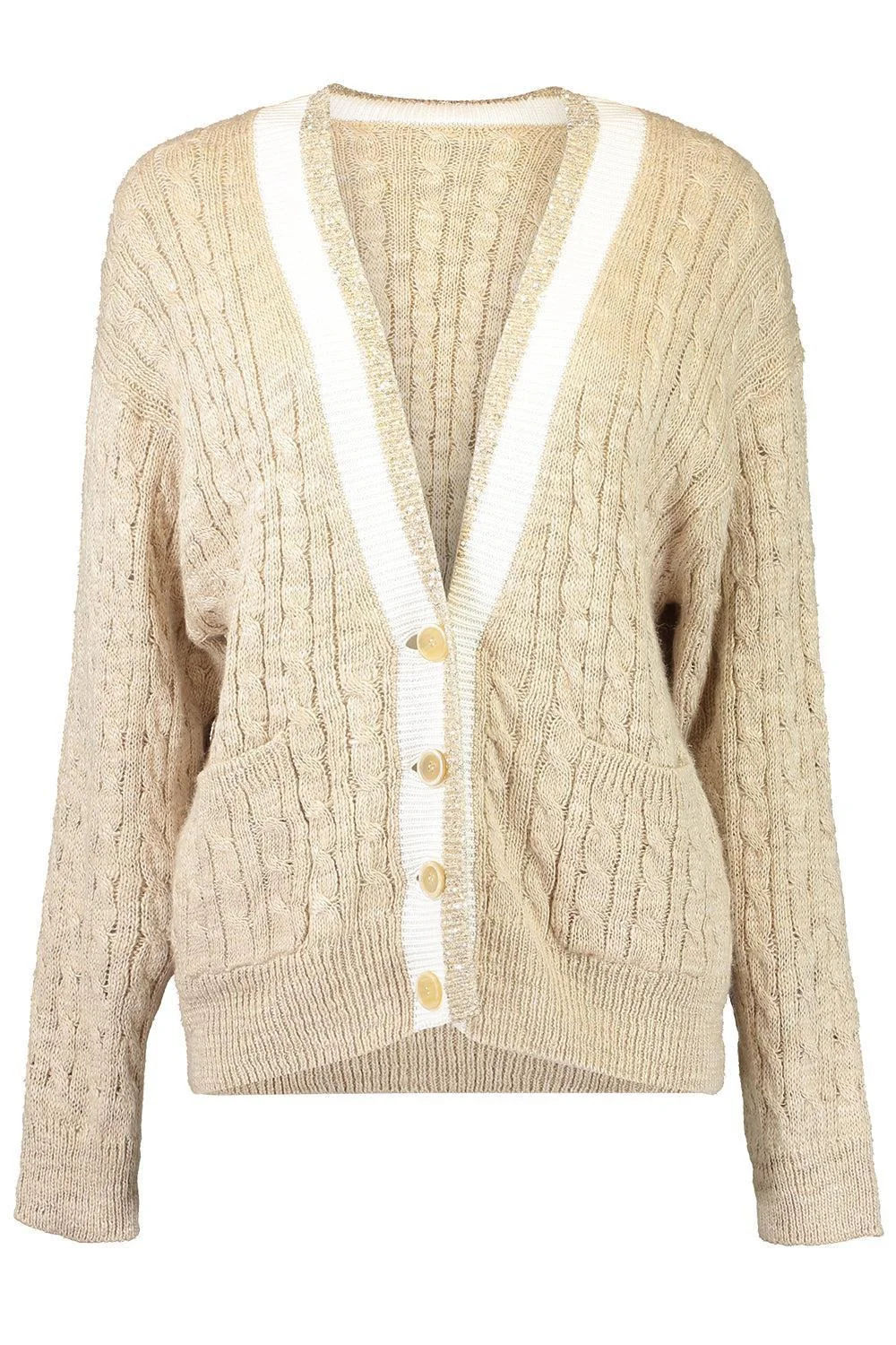 Spring Cable Knit Cardigan - 1