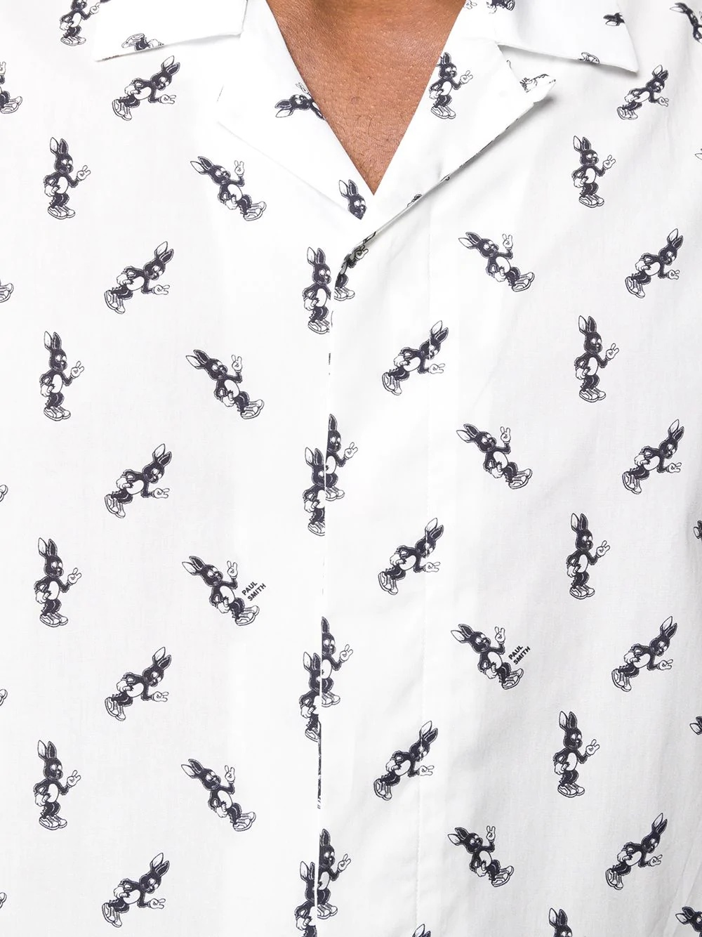 rabbit-print bowling shirt - 5