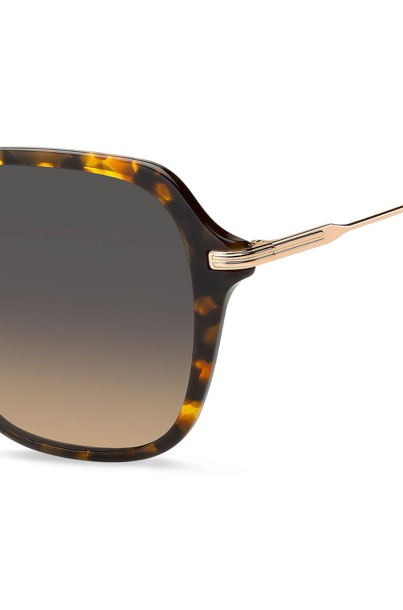 BOSS HAVANA-ACETATE SUNGLASSES WITH ROSE-GOLD-TONE TEMPLES outlook