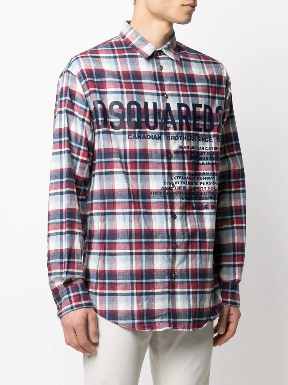 Tシャツ・カットソー D SQUARED2 Embroidered flanel shirt (S75DL0914D35267 001F) Dsquared2 Embroidered Flanel Shirt | italist