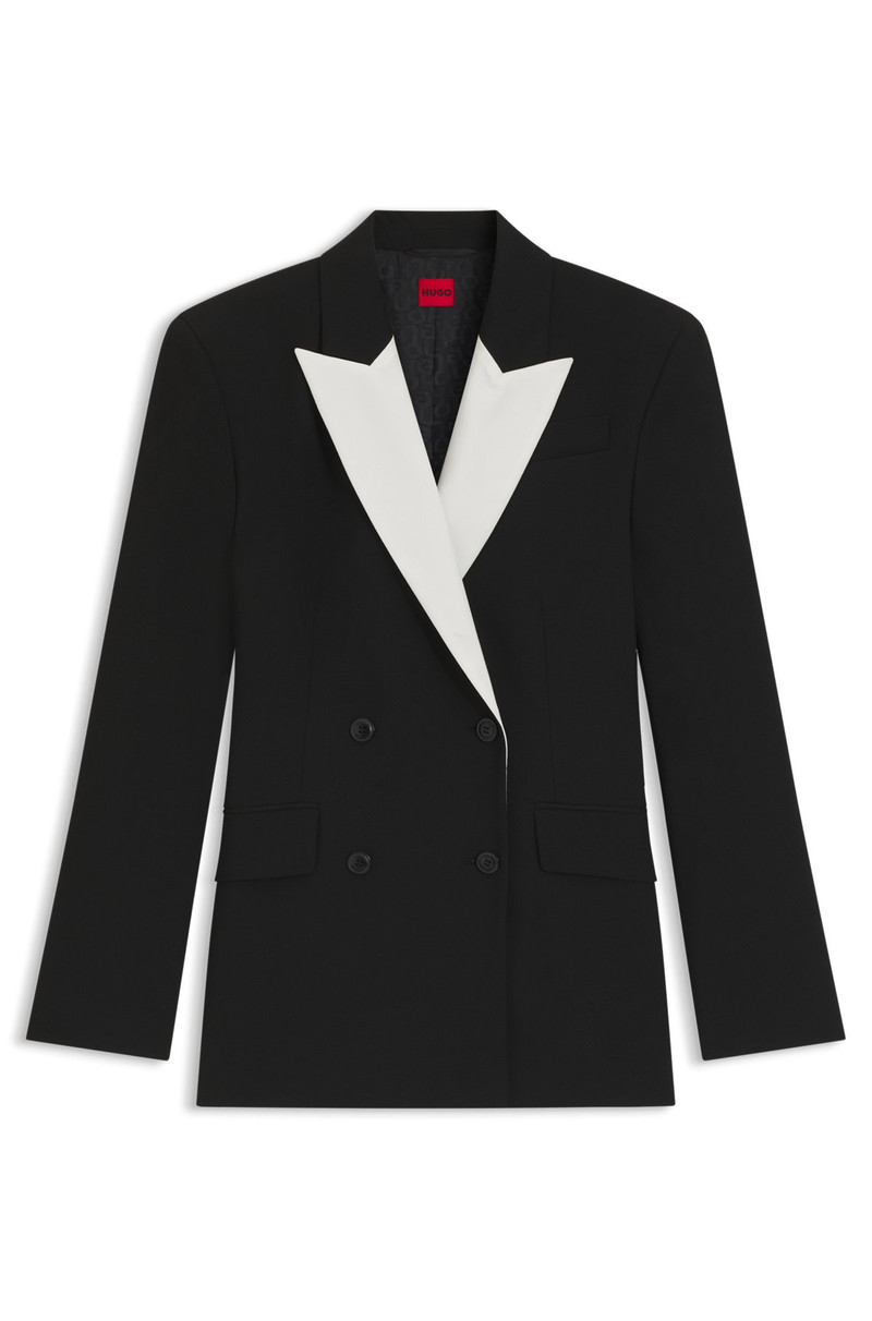 REGULAR-FIT BLAZER WITH CONTRAST LAPELS 1