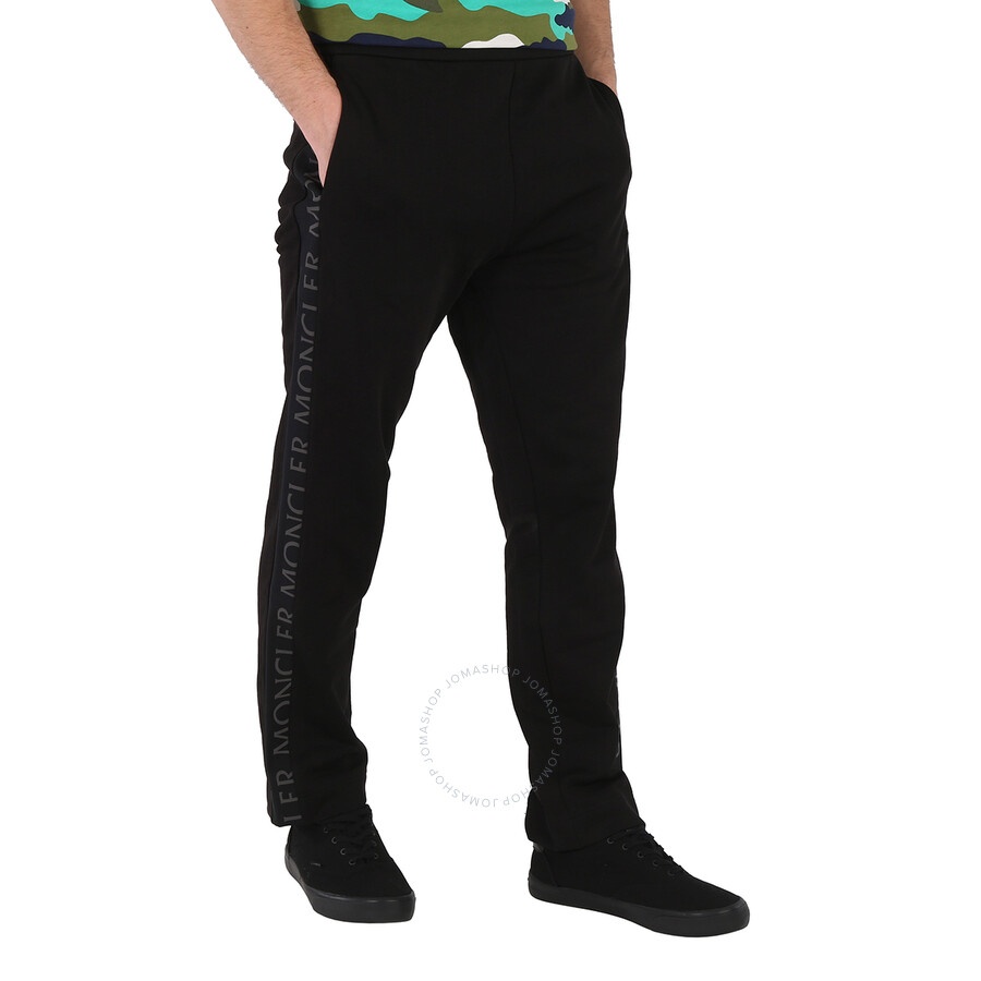 Moncler Men's Black Logo-Print Track Pants - 4