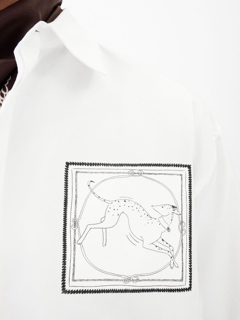 Le Simon ML graphic print-pocket shirt - 5