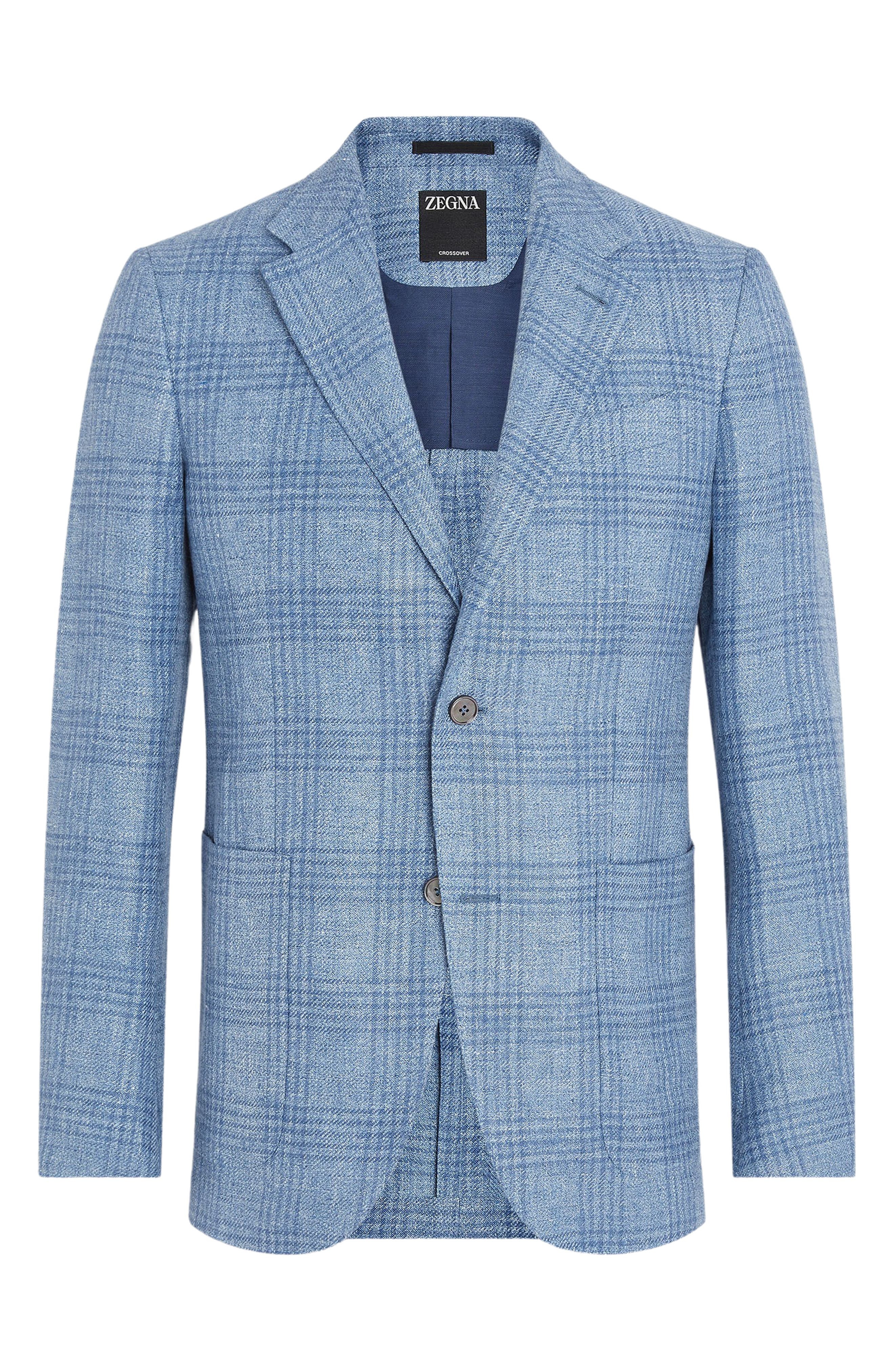 Fairway Crossover Plaid Linen Blend Sport Coat - 1