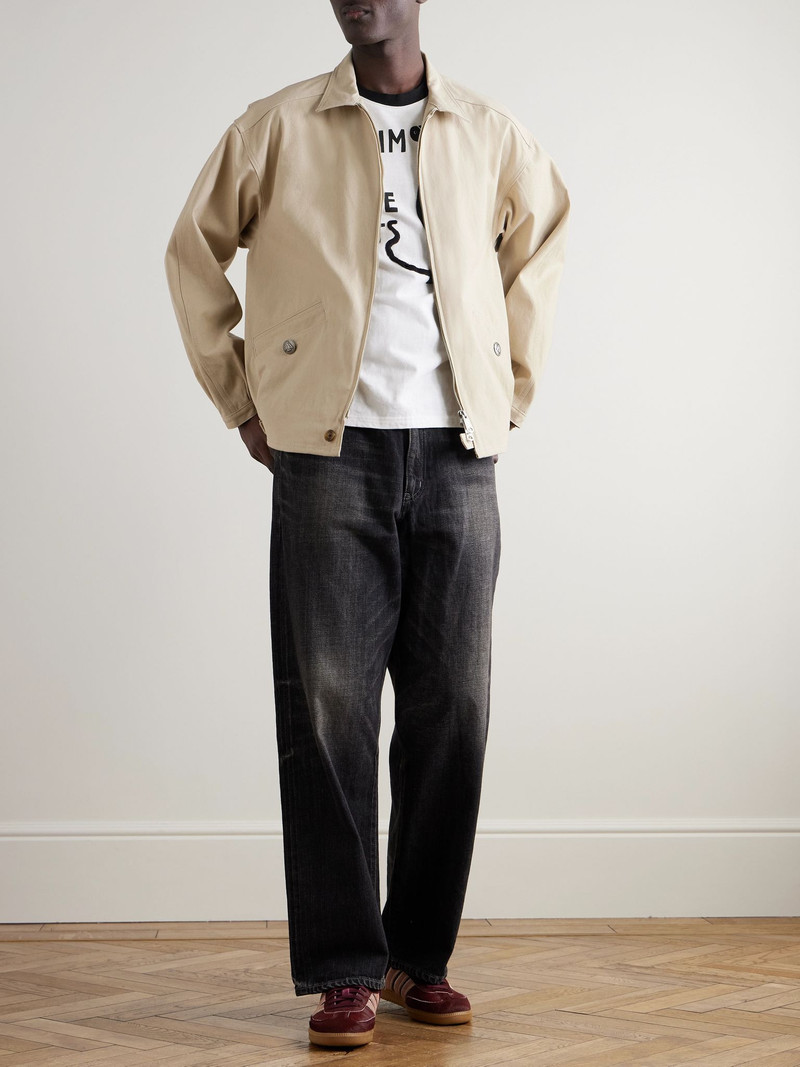 Kapital Flocked Printed Cotton-Jersey T-Shirt White outlook