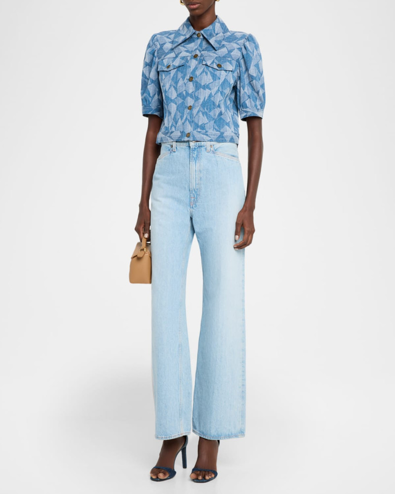 RAMY BROOK Angelica Geometric Denim Jacket outlook