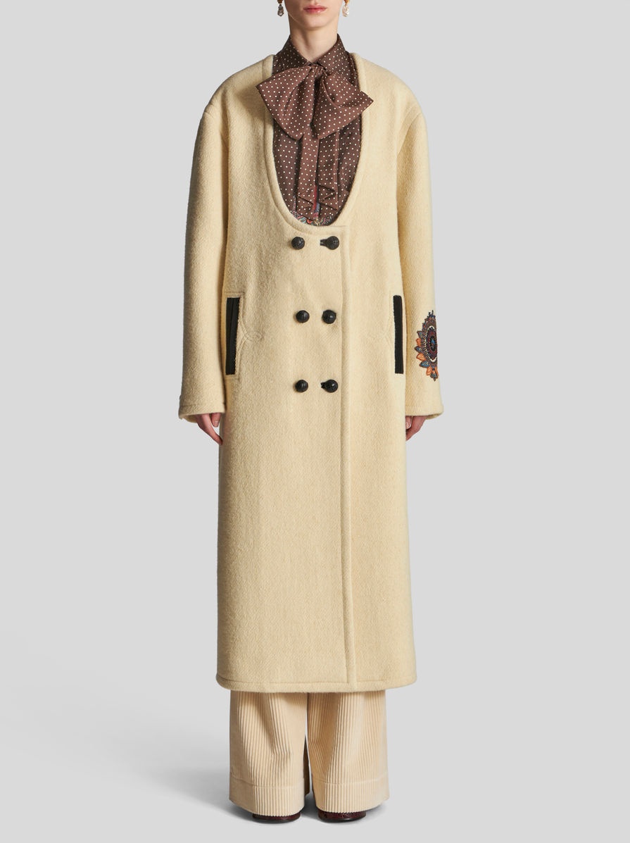 OVERSIZE LONG COAT WITH EMBROIDERY - 4