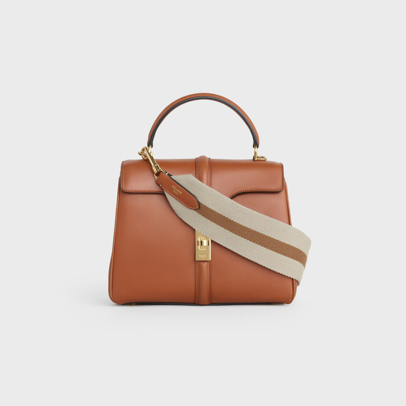 CELINE Short Strap in textile and calfskin outlook