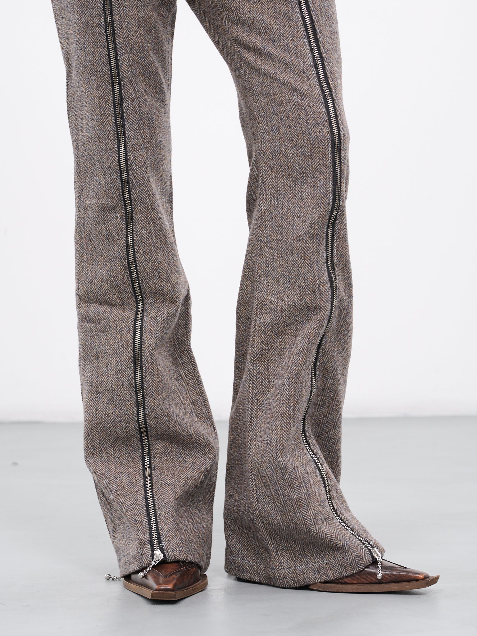 Andersson Bell Aika Herringbone Zip-up Bell Trouser