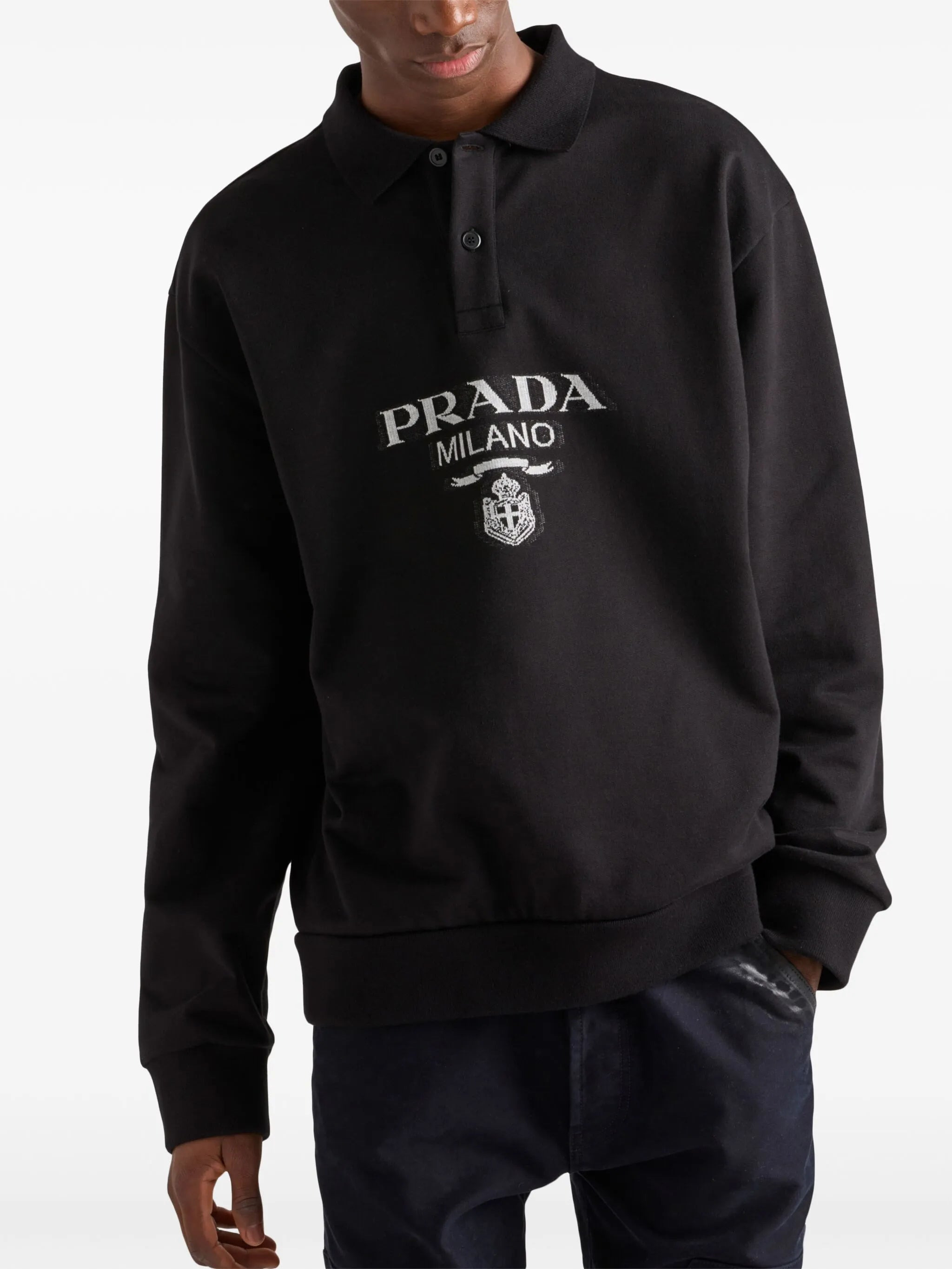 jacquard-knitted logo polo shirt - 4