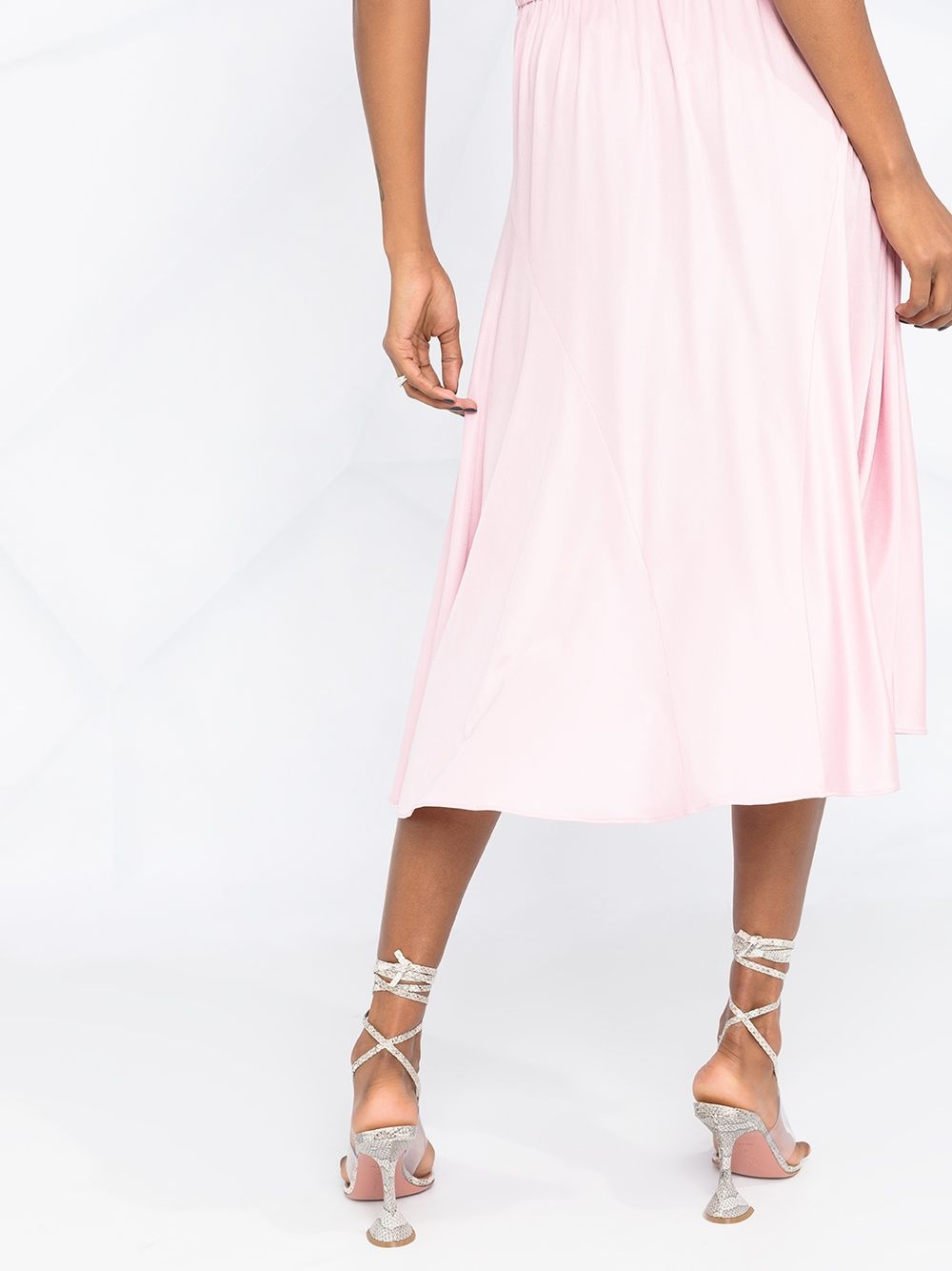 draped mid-length dress - 3