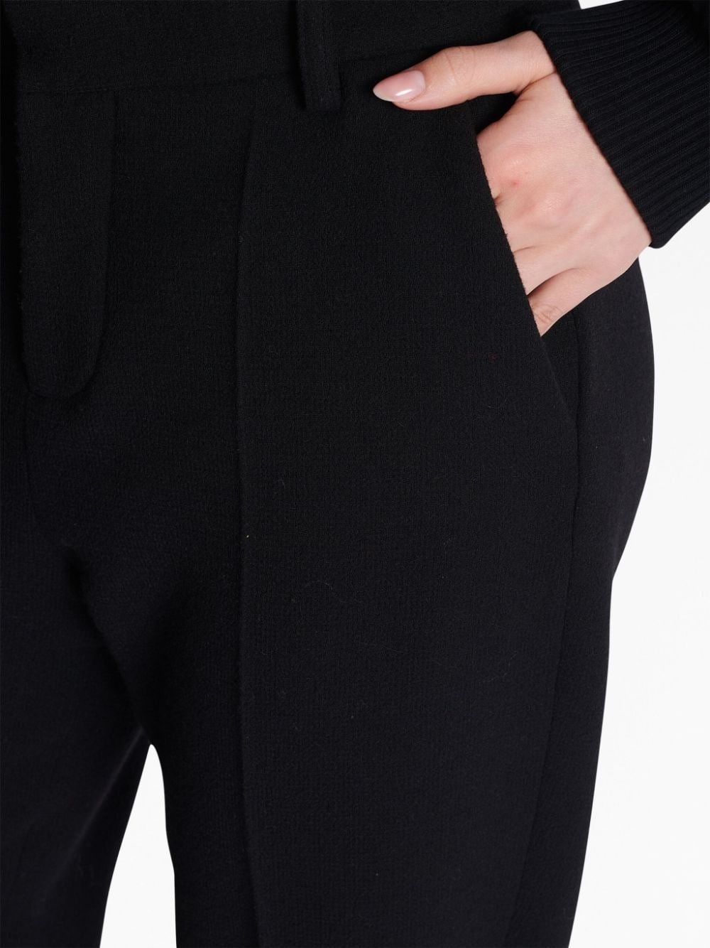 high-waisted tapered-leg trousers - 6