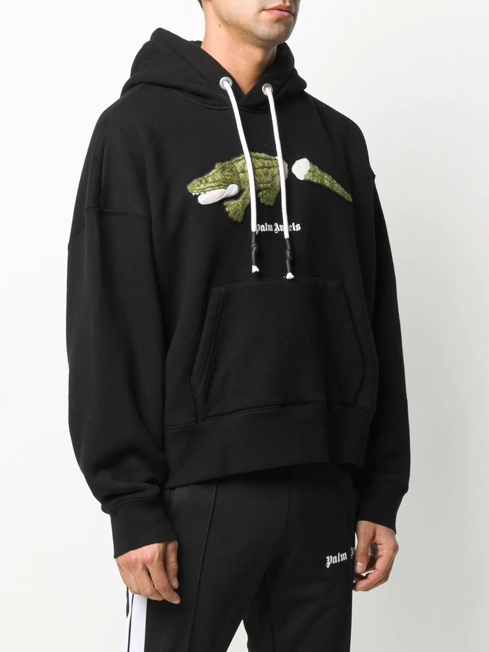 crocodile-print hoodie - 3