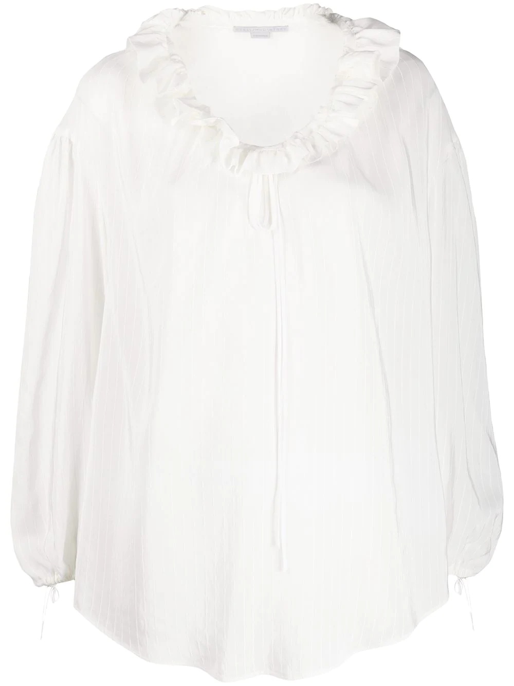 ruffled neck blouse - 1