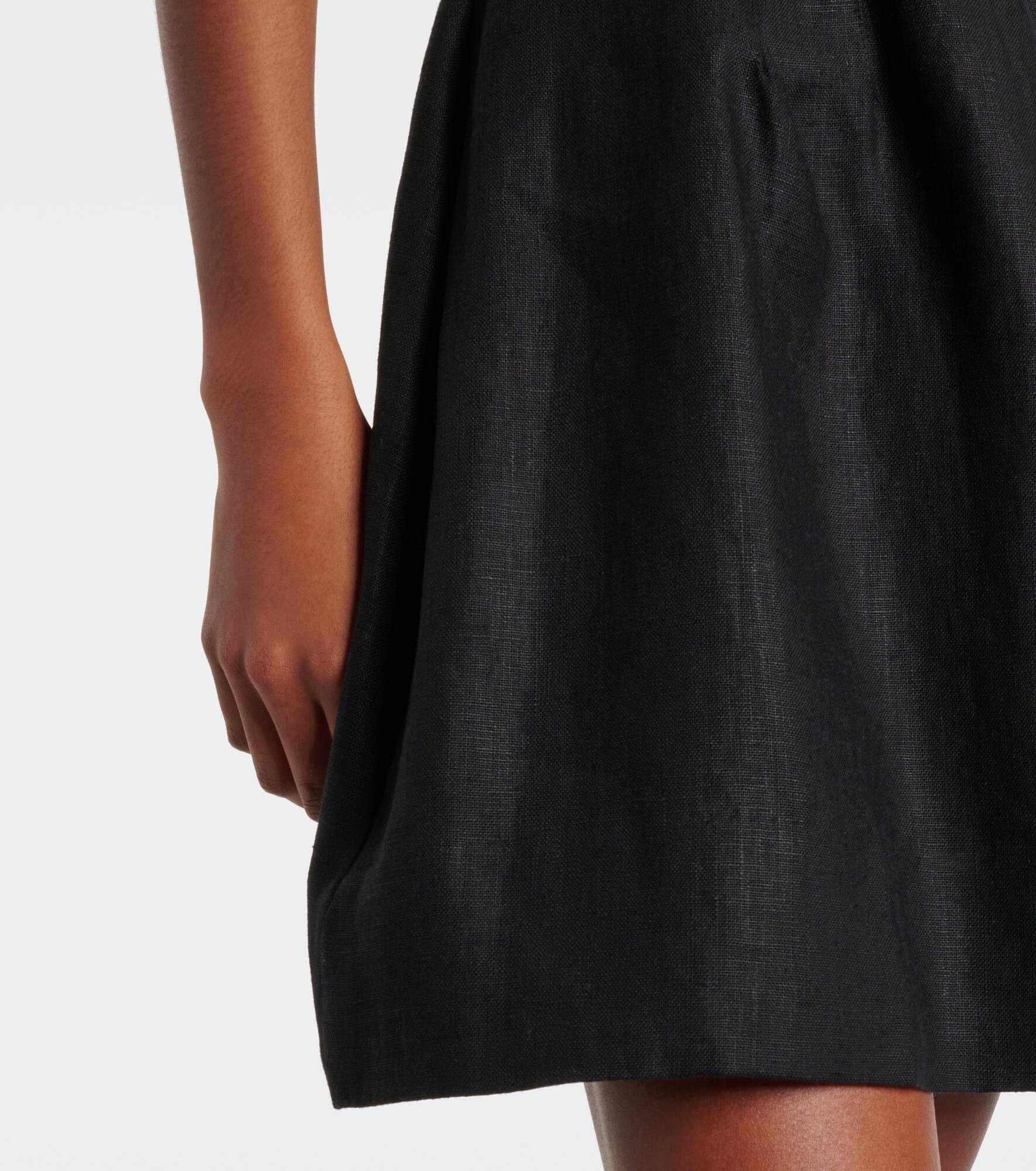 Olmeto off-shoulder linen minidress - 5