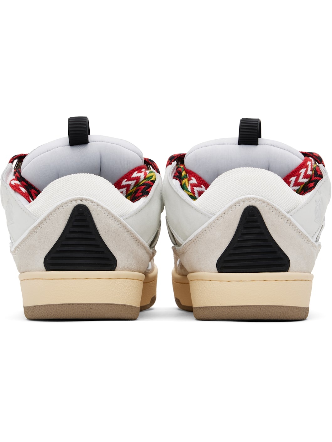 White Leather Curb Sneakers - 2