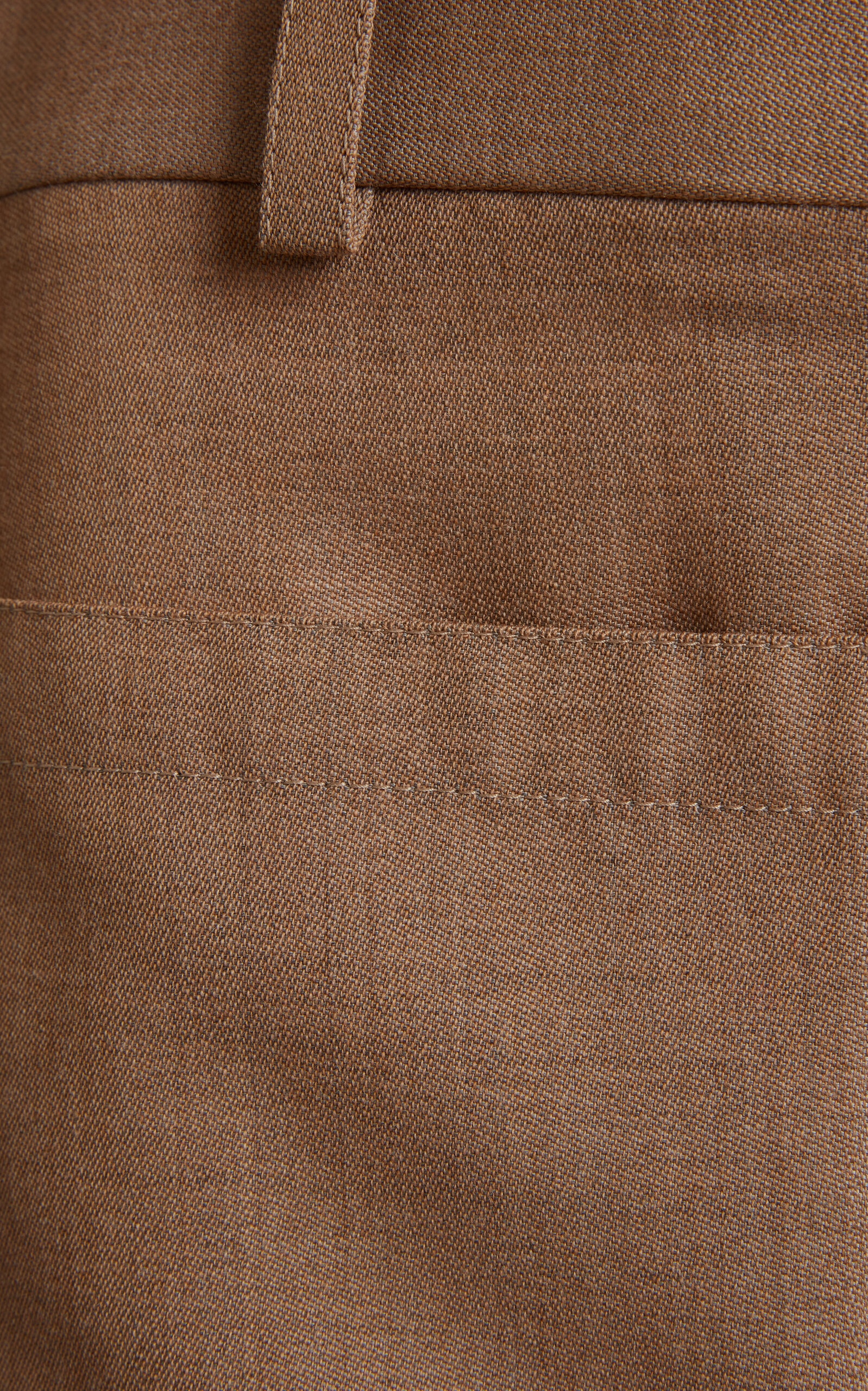 Flared Wool Pants brown - 4