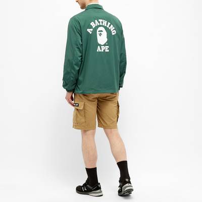 A BATHING APE® A Bathing Ape College Coach Jacket outlook