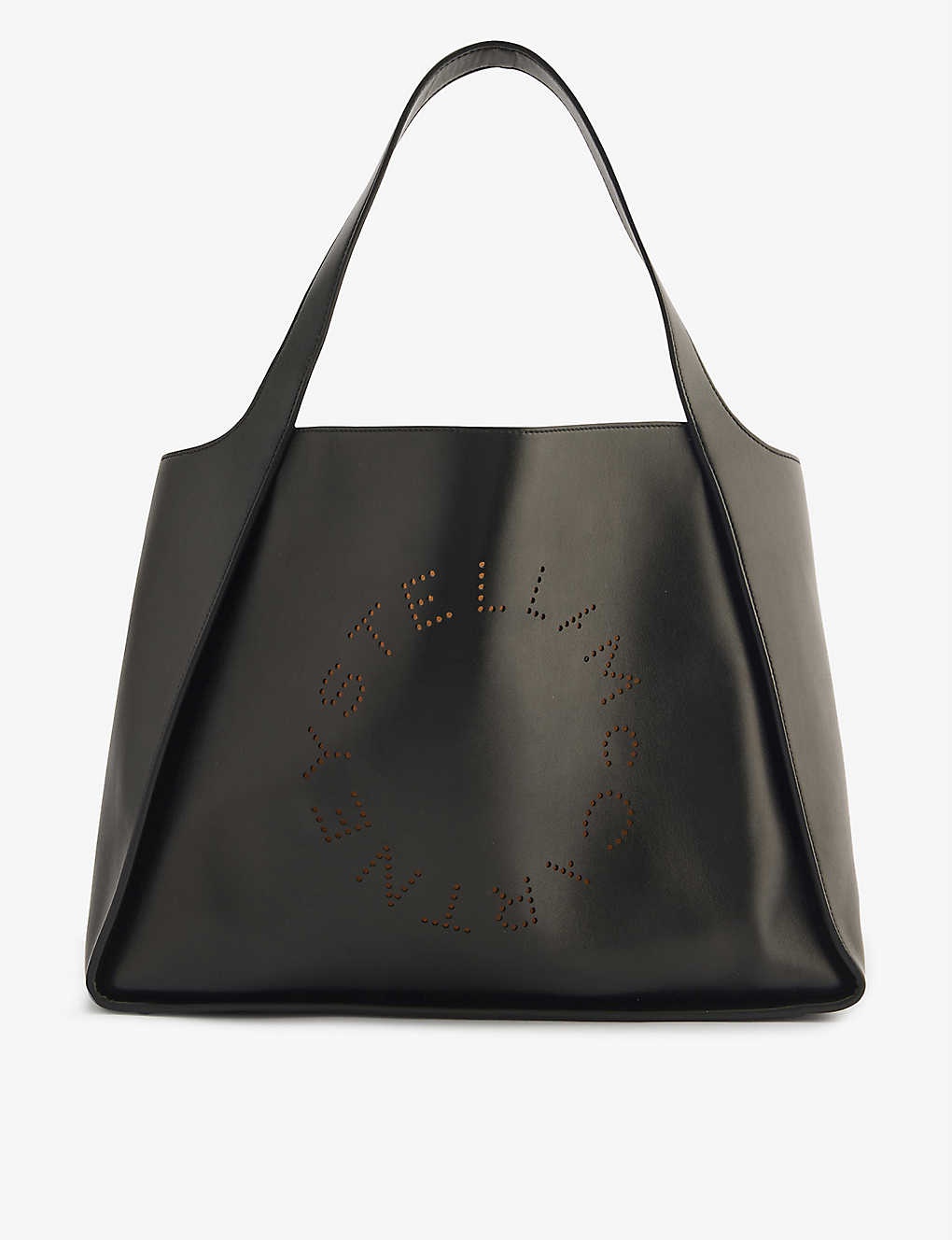 Circle faux-leather tote bag - 1