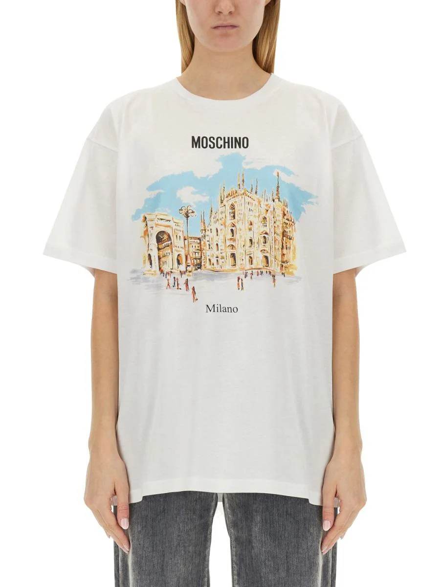 Moschino T-Shirt With Logo - 1