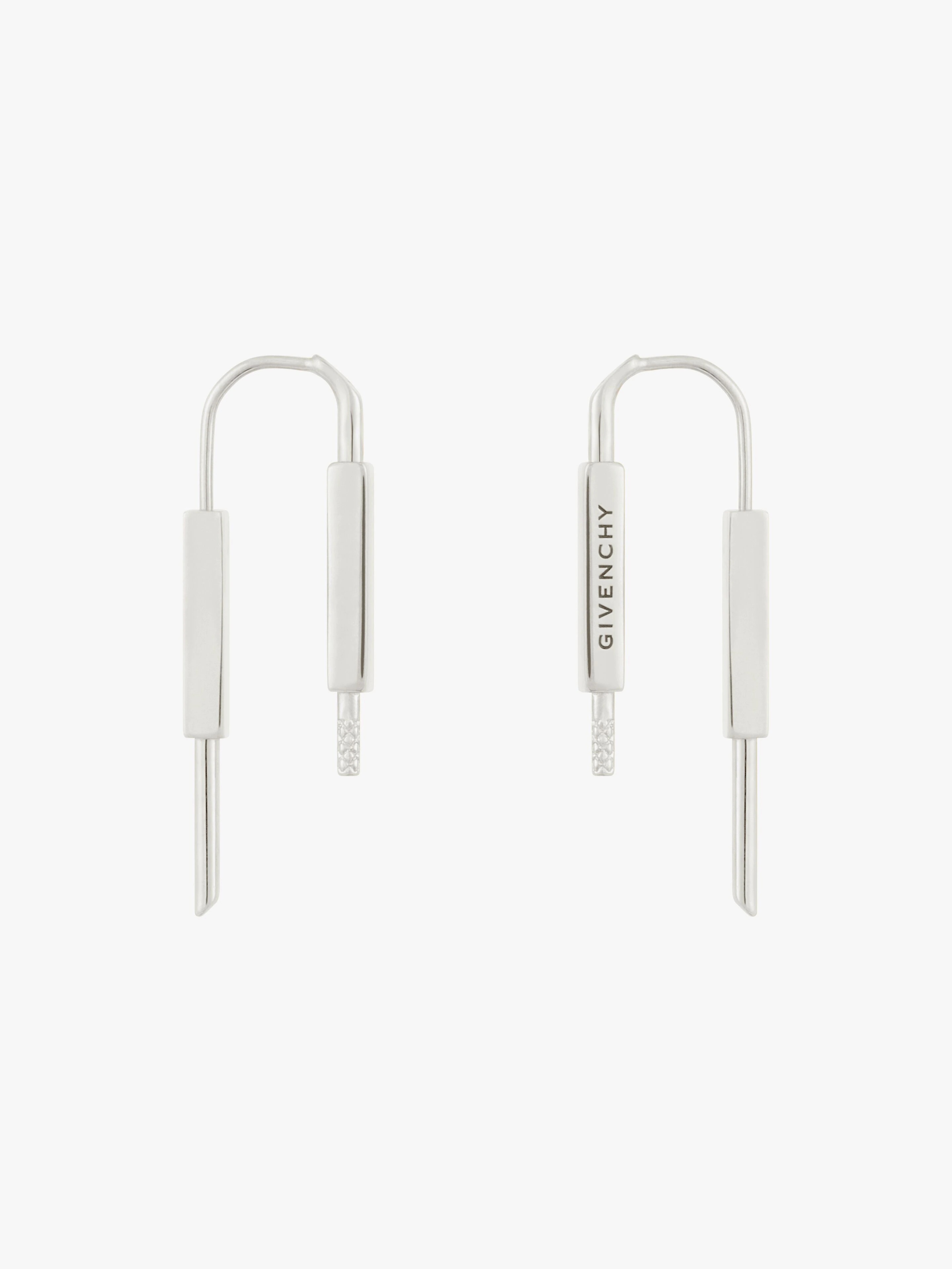 U LOCK EARRINGS IN METAL - 1