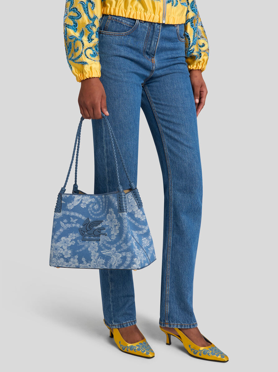 SMALL DENIM LIBRA TOTE BAG - 3