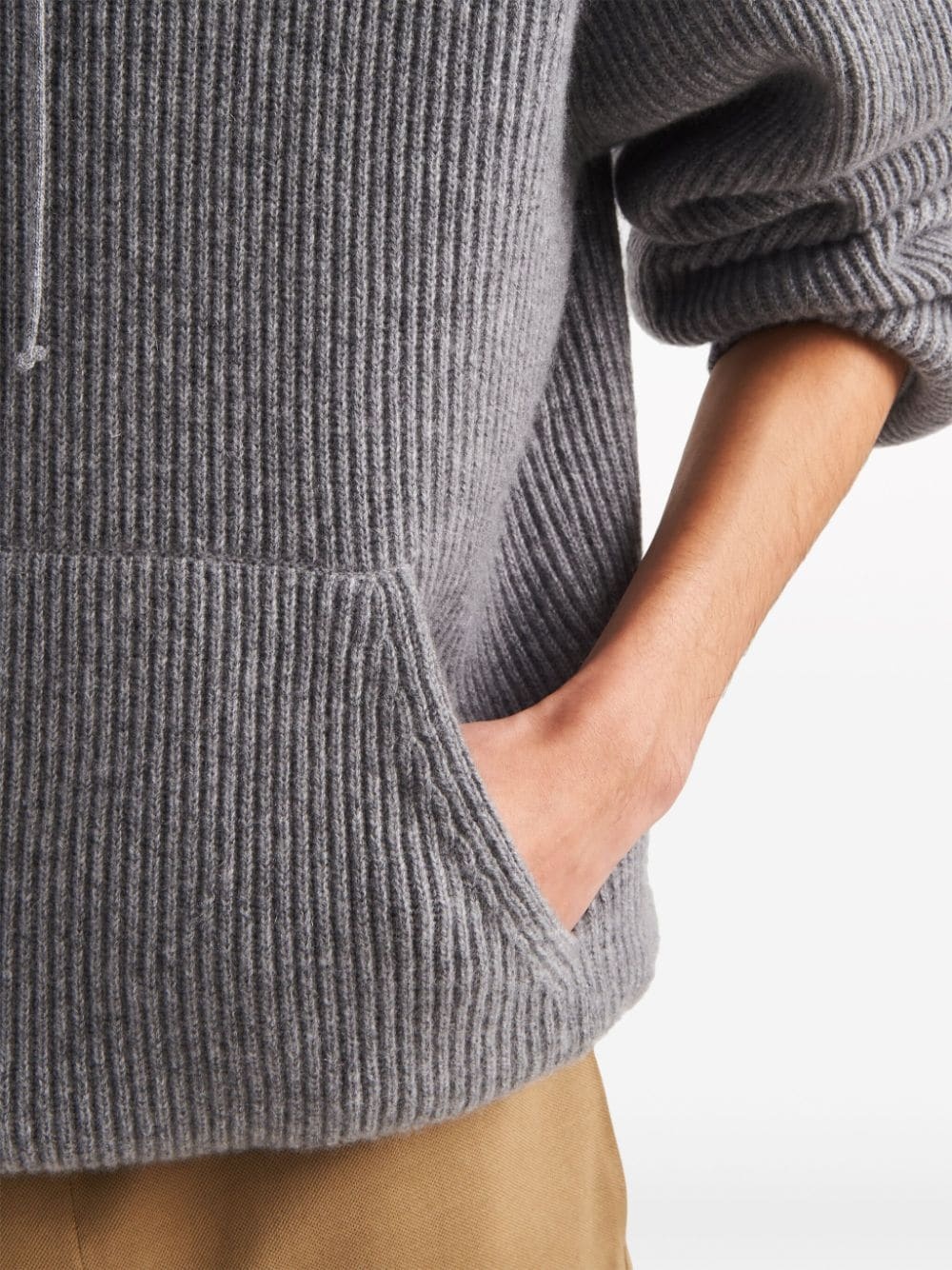 drawstring cashmere hoodie - 5