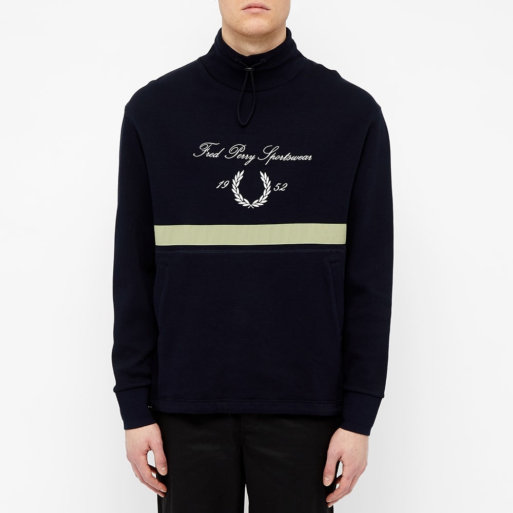 Fred Perry Archive Logo Funnel Neck Sweat - 4