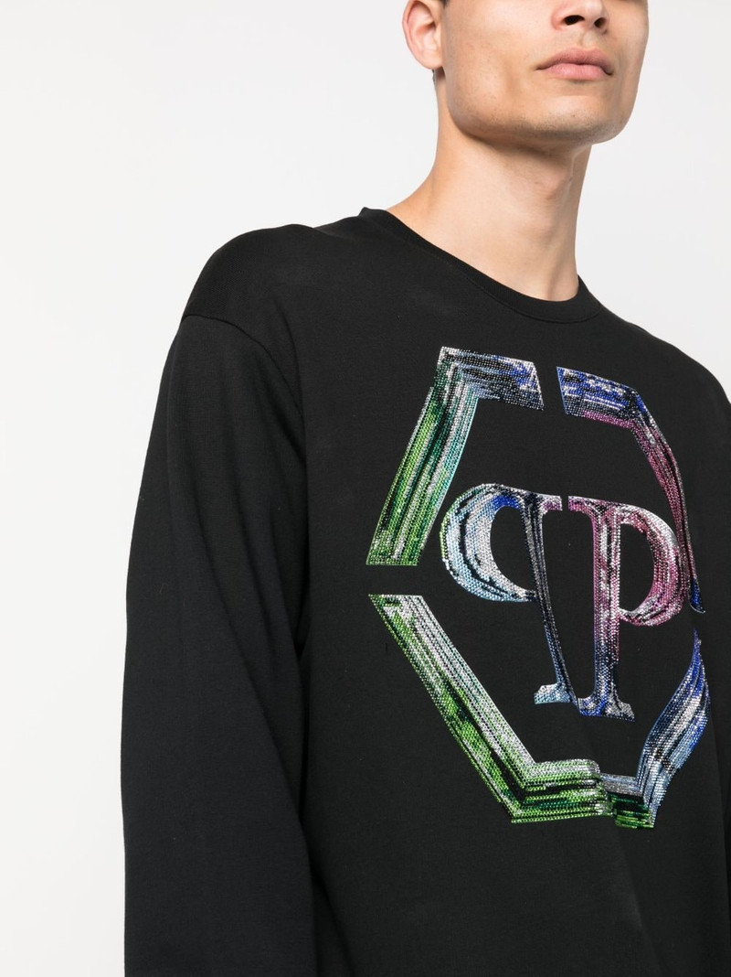 logo-print long-sleeved sweatshirt 5
