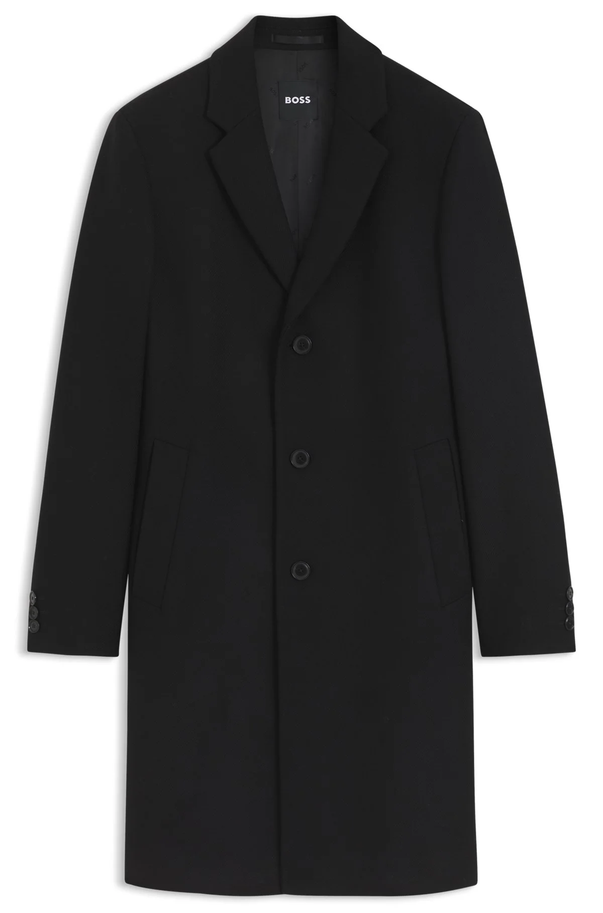 SLIM-FIT COAT IN A WOOL BLEND - 1