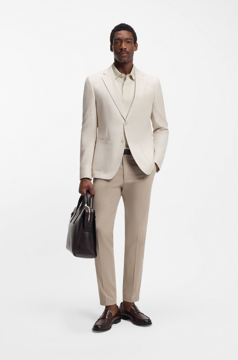 BOSS MERCERIZED-COTTON POLO SHIRT WITH DOUBLE B MONOGRAM outlook