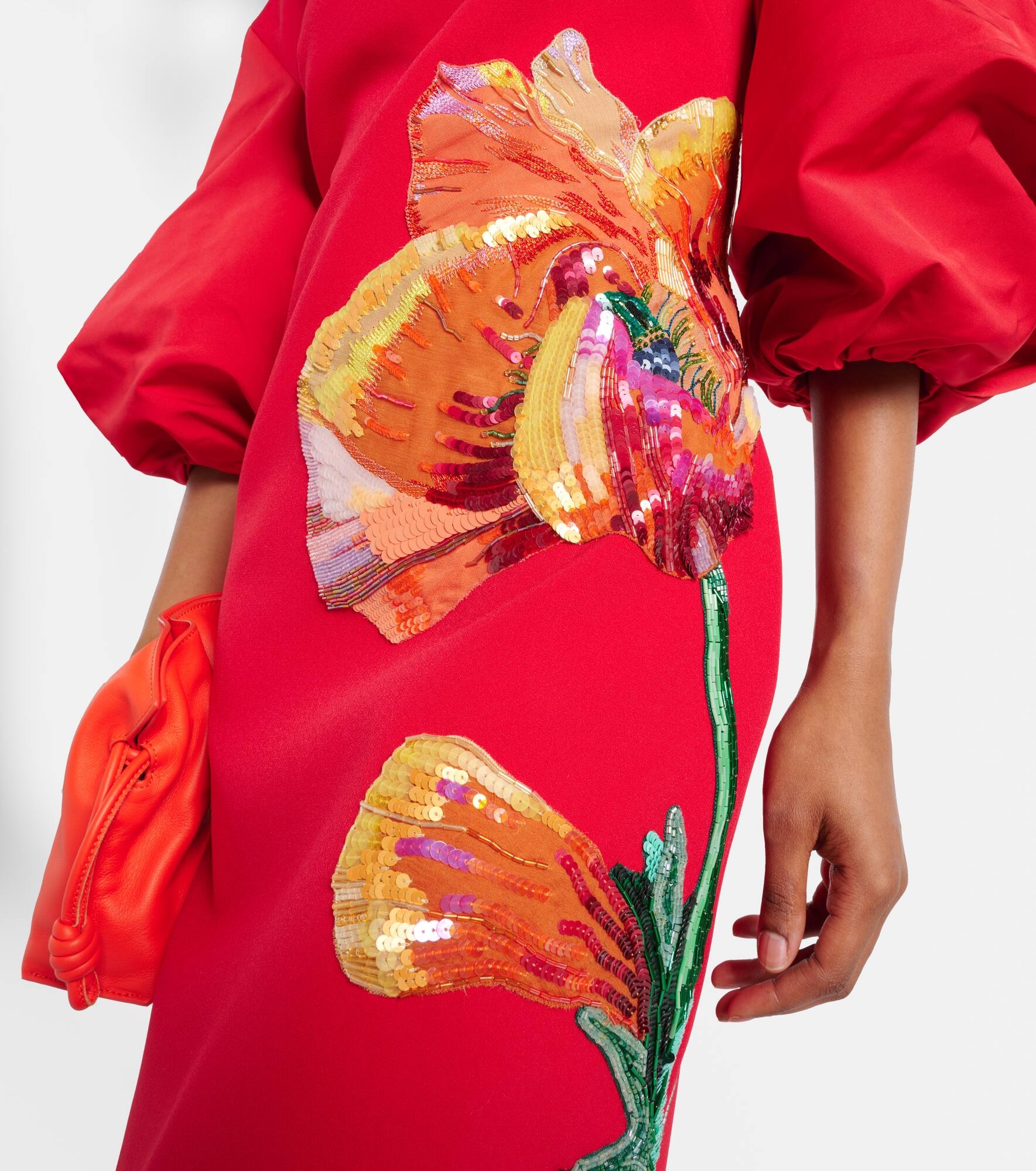 Amira embroidered floral midi dress - 5