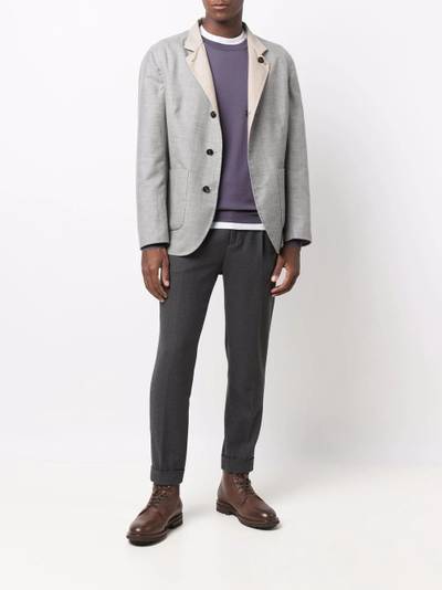 Brunello Cucinelli reversible single-breasted cashmere blazer outlook