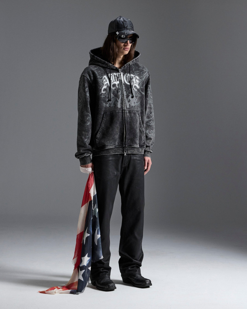 KSUBI X ALICE HOLLYWOOD GRAPHIC ZIP HOODIE BLACK 3