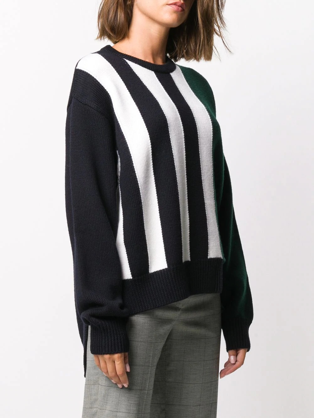 colour-block merino wool jumper - 3