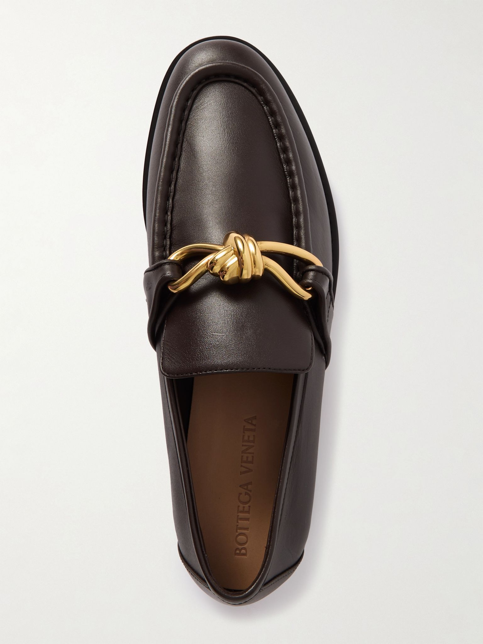 Astaire embellished leather loafers Brown - 5