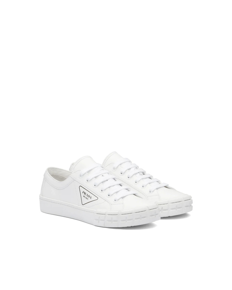 Prada Cassetta Wheel Leather Sneakers outlook
