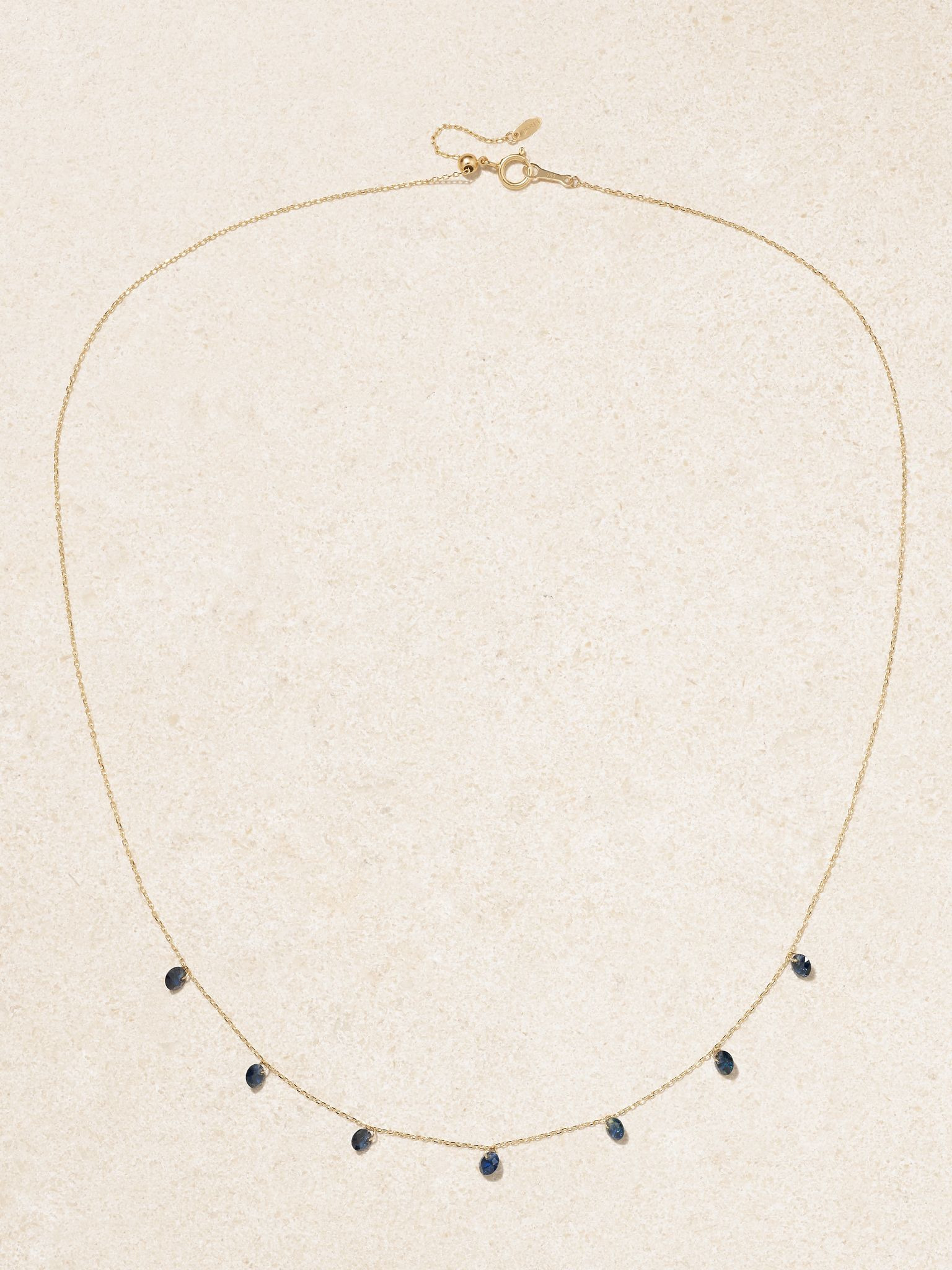 18-karat gold sapphire necklace Blue - 1