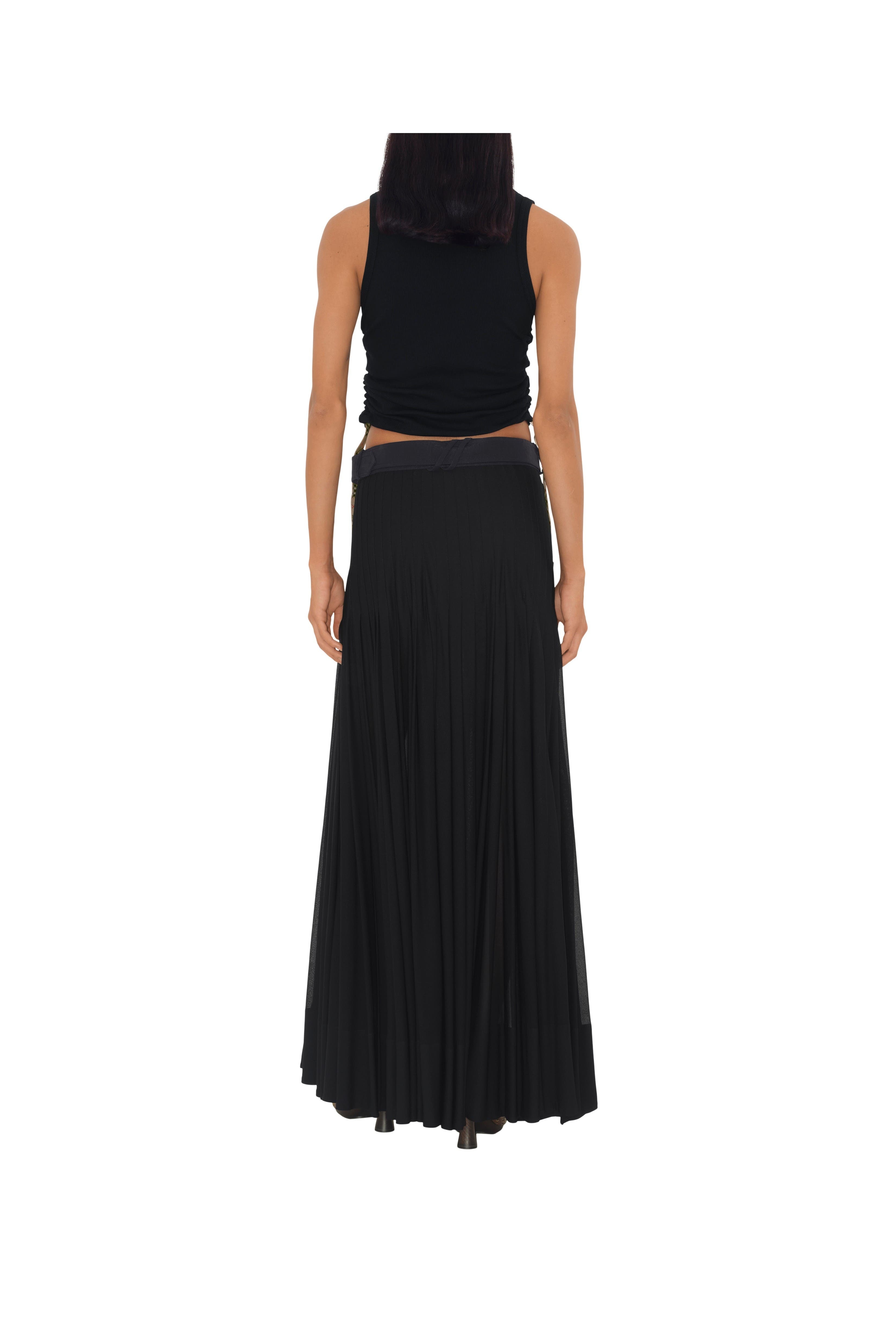 burberry Pleated Crepe Jersey Maxi Skirt in Black at Nordstrom - 4