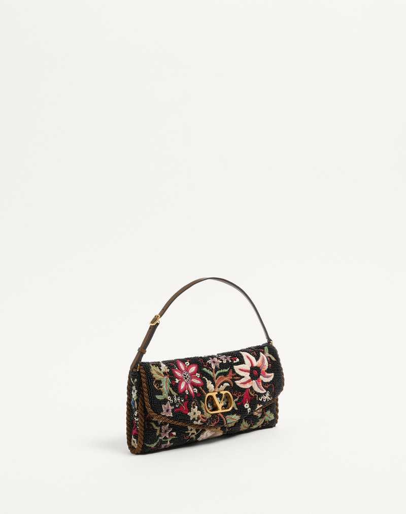 VALENTINO GARAVANI VAIN SOFT EMBROIDERED SMALL SHOULDER BAG 3