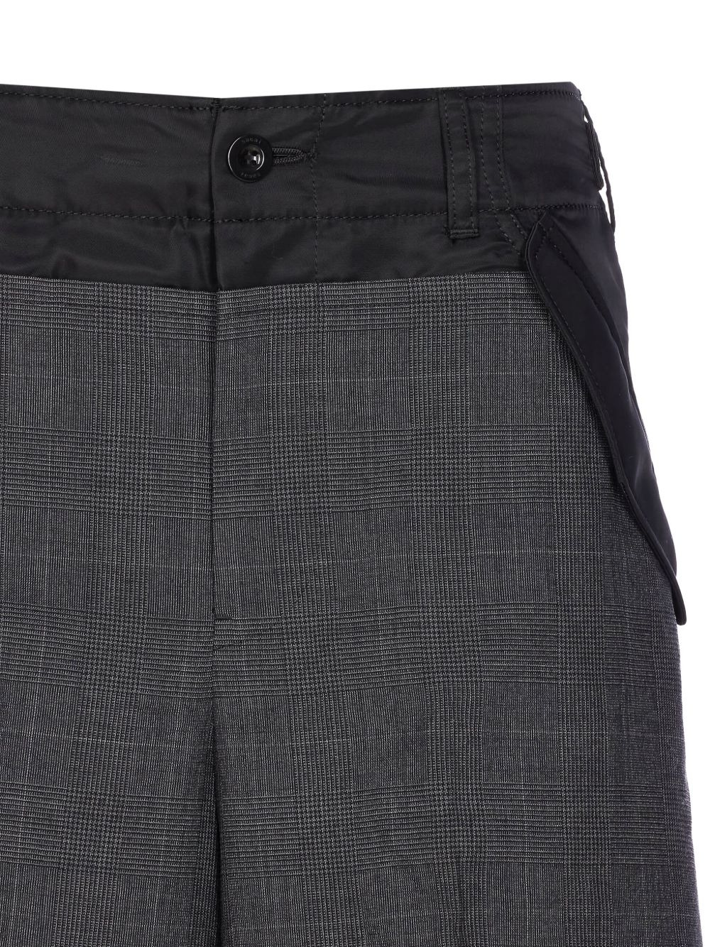 check-pattern buckle trousers - 3