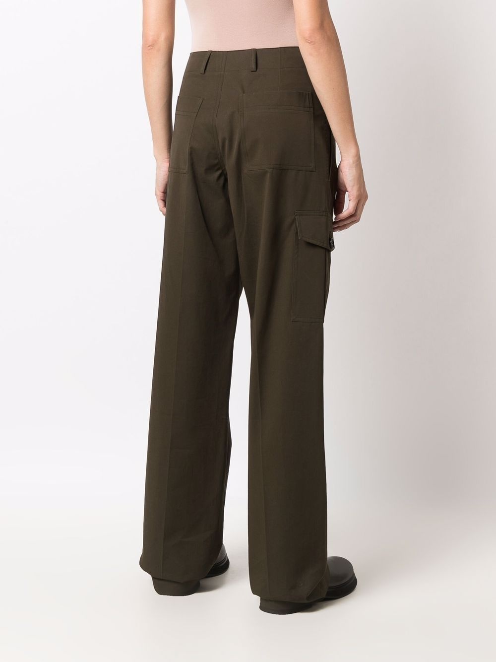 wide-leg cargo trousers - 4