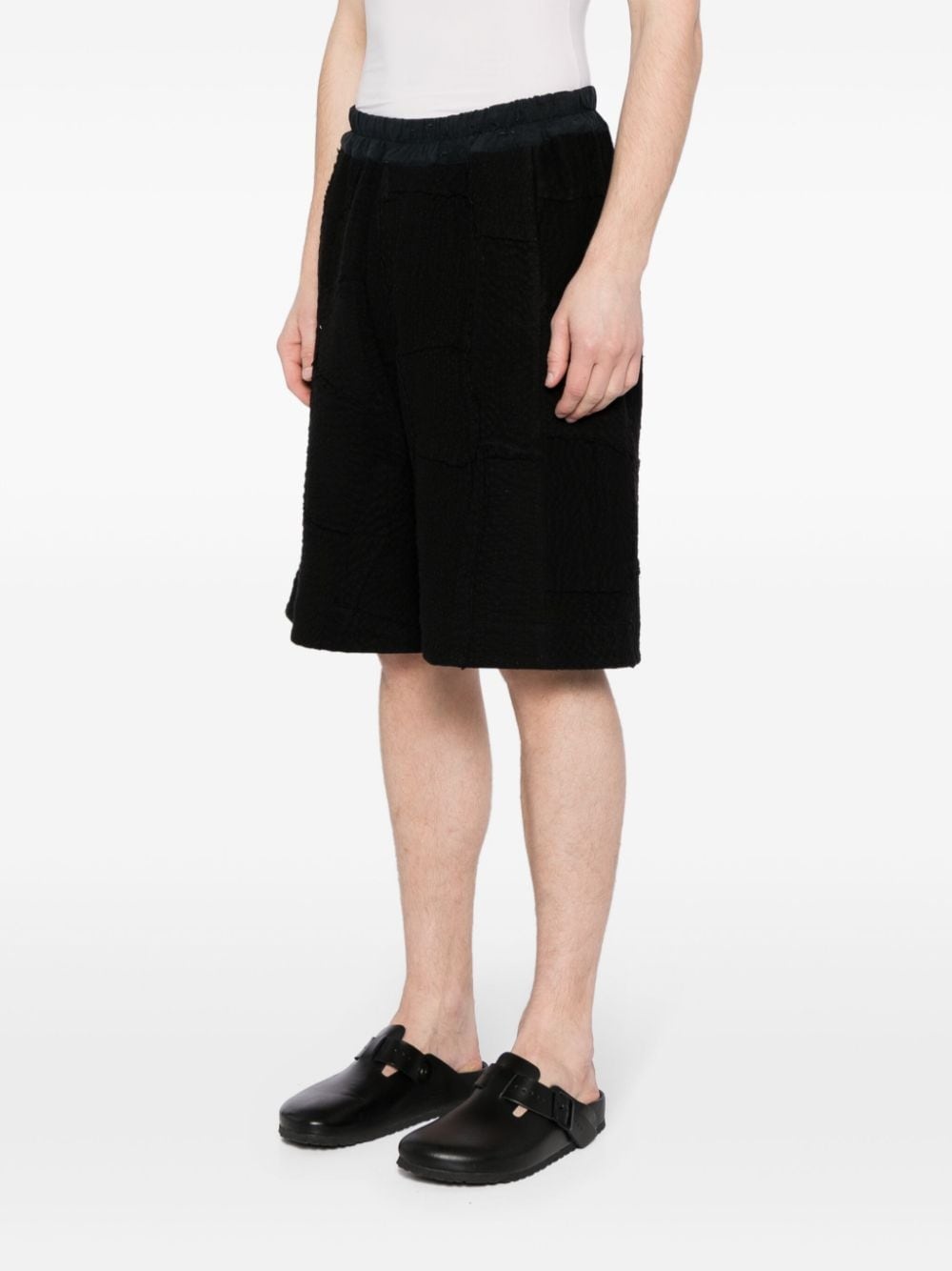 elasticated-waistband cotton shorts - 3