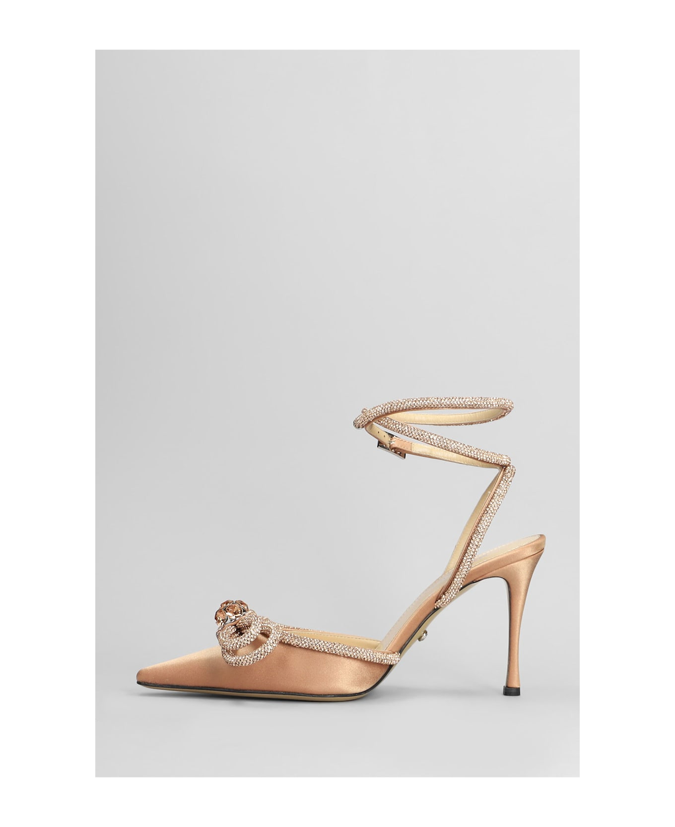 Pumps In Bronze Satin - 3
