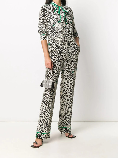 REDValentino leopard-print pussy-bow blouse outlook