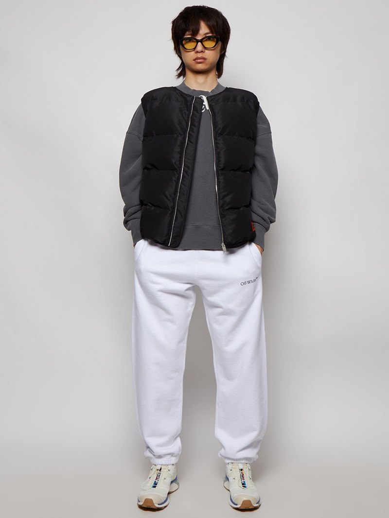 Heron Preston Logo Tape Nylon Padded Vest Black outlook