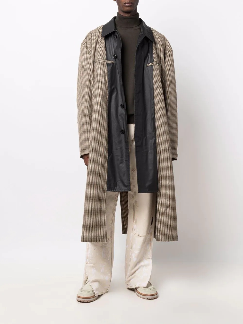 cotton twill deconstructed coat - 2